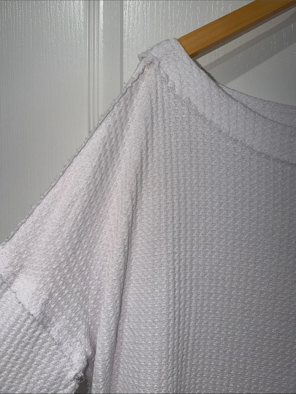 WE THE FREE White Waffle North Shore Thermal Tunic Long Sleeve Top Medium Casual - Picture 4 of 6